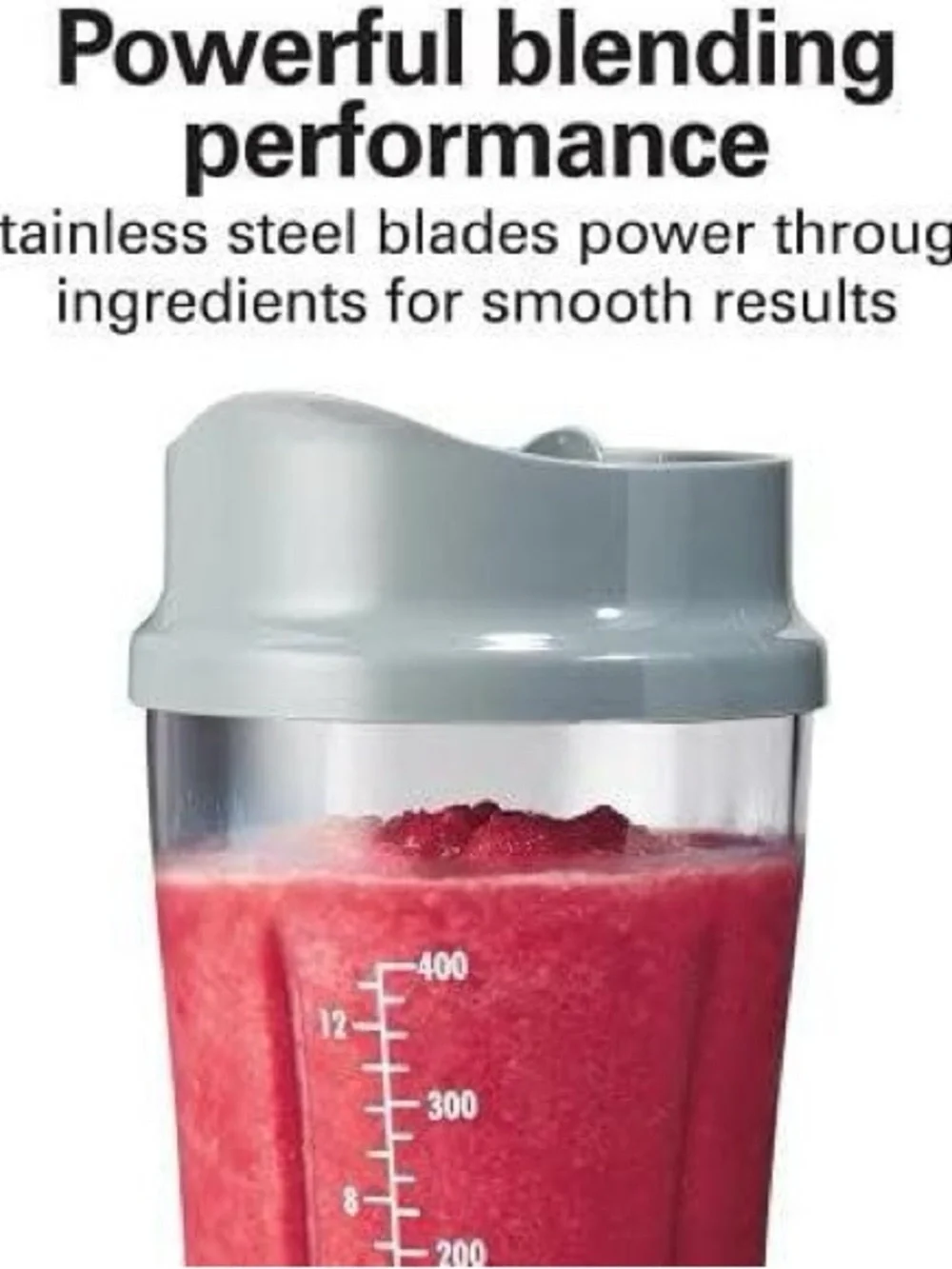 Hamilton beach Single Serve Personal Smoothie Blender with 14oz Travel cup & Lid